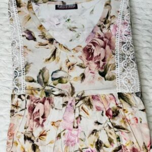 Balloon Sleeve Antique Rose Romance Dubai Maxi