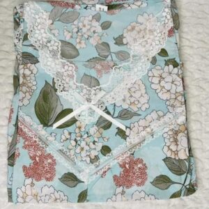 V-Neck Lace Aqua Fresh Floral Dubai Maxi