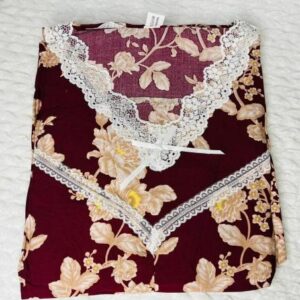 V-Neck Lace Burgundy Gold Royal Dubai Maxi