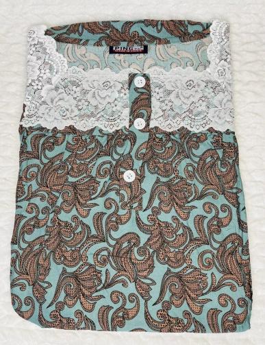 Square Lace Vintage Teal Royal Dubai Maxi | IL1004