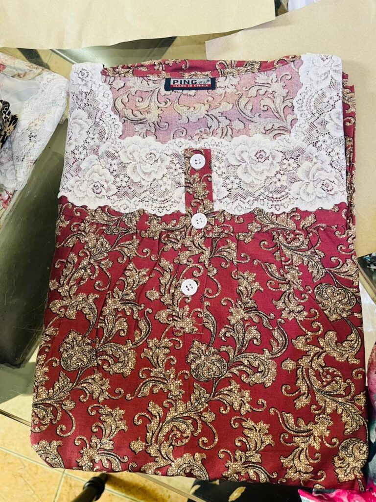 Square Lace Red Floral Dubai Maxi | IL1000